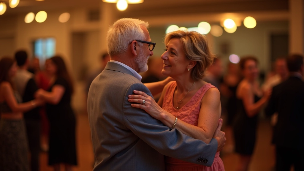 Community dance hall in Porto with dancers socializing